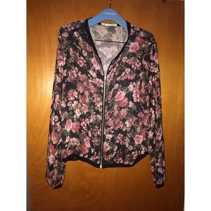 Floral bomber jacket